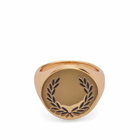Fred Perry Men's Laurel Wreath Signet Ring in Gold