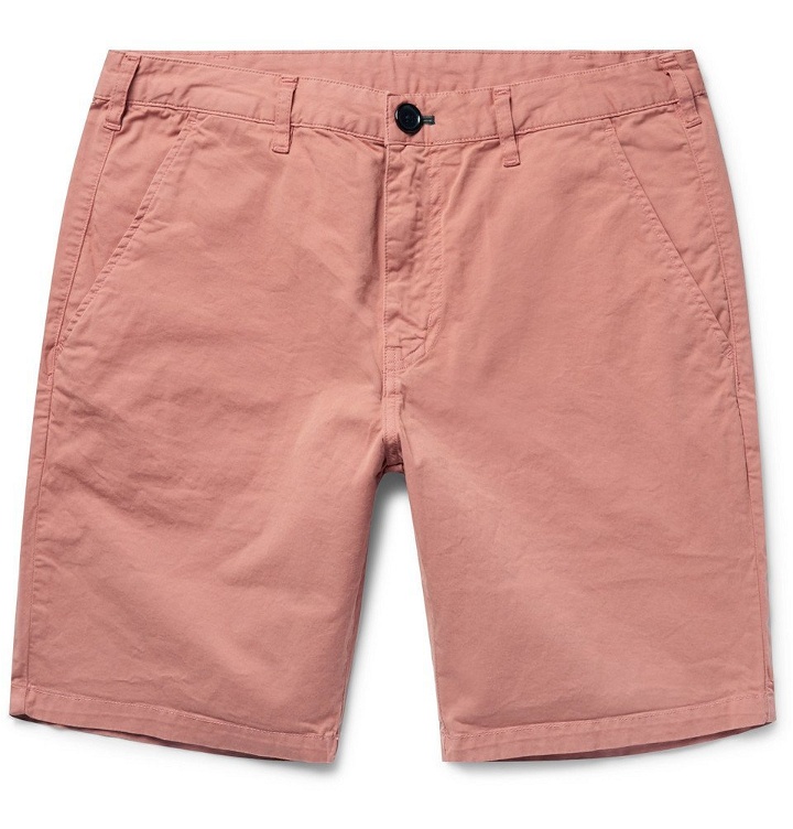 Photo: PS by Paul Smith - Stretch Pima Cotton-Twill Chino Shorts - Coral
