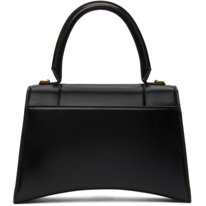 Balenciaga Black Shiny Medium Hourglass Bag Balenciaga