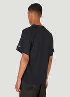 Logo Print Round Hem T-Shirt in Black