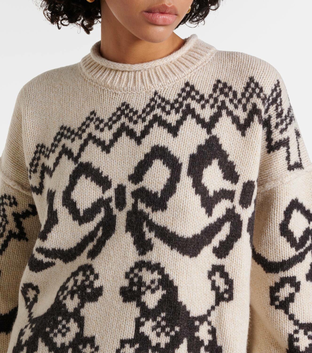 Acne Studios Wool-blend jacquard sweater Acne Studios