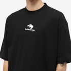 Balenciaga Men's New Logo T-Shirt in Black/White