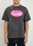Saint Mxxxxxx Love Printed Cotton T-shirt Black