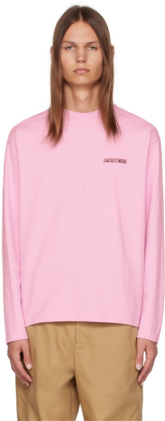 Photo: Jacquemus Pink Le Chouchou 'Le T-Shirt Pavane Manche Longues' Long Sleeve T-Shirt
