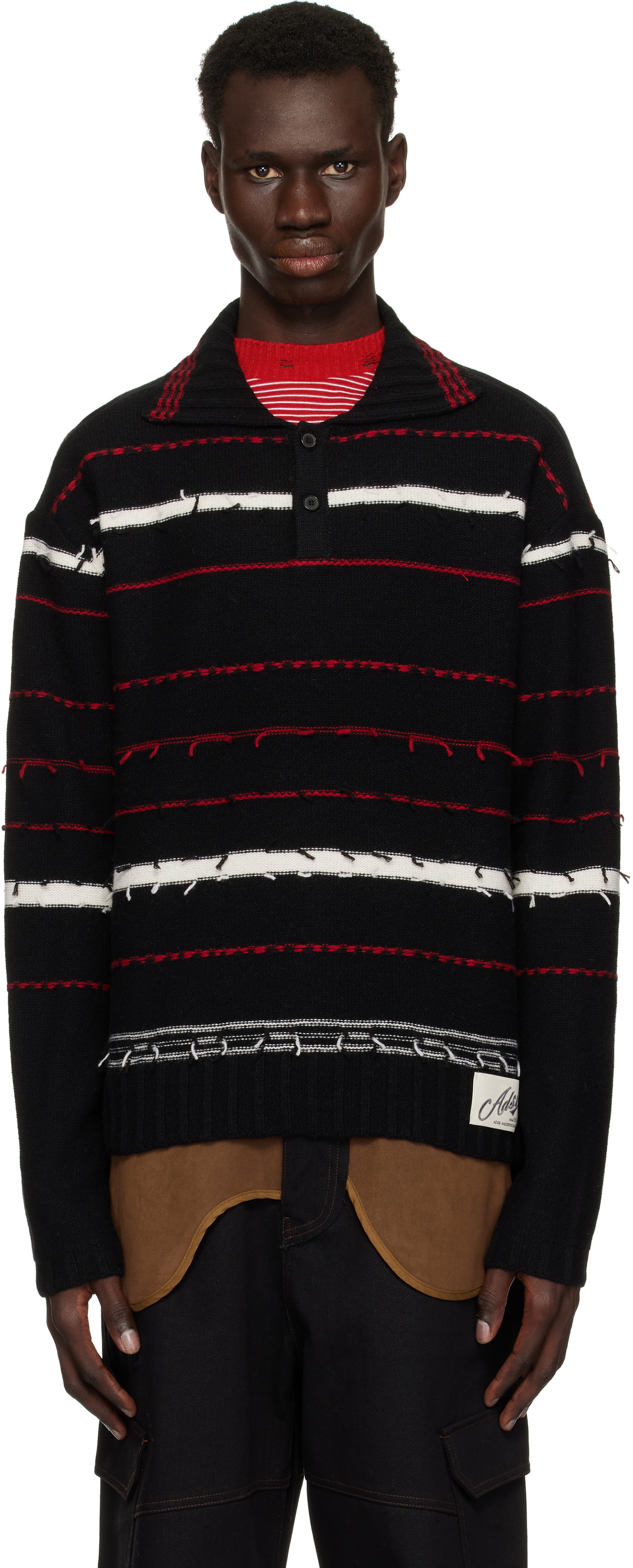 Andersson Bell Black Stripe Polo