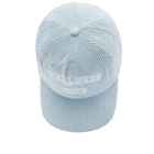 Sporty & Rich Wellness Club Corduroy Cap in Baby Blue/White