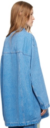 Marni Blue Mending Patch Denim Jacket