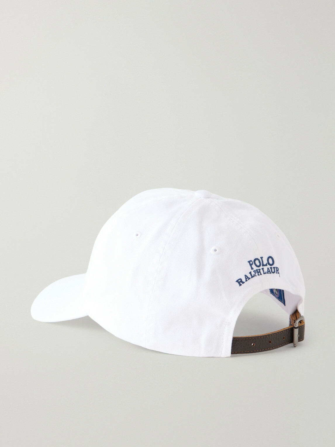 Polo Ralph Lauren - Wimbledon Logo-Embroidered Leather-Trimmed Cotton-Twill Baseball Cap