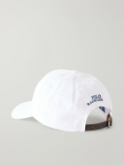 Polo Ralph Lauren - Wimbledon Logo-Embroidered Leather-Trimmed Cotton-Twill Baseball Cap