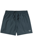 Fred Perry Logo-embroidered Shell Swim Shorts Navy