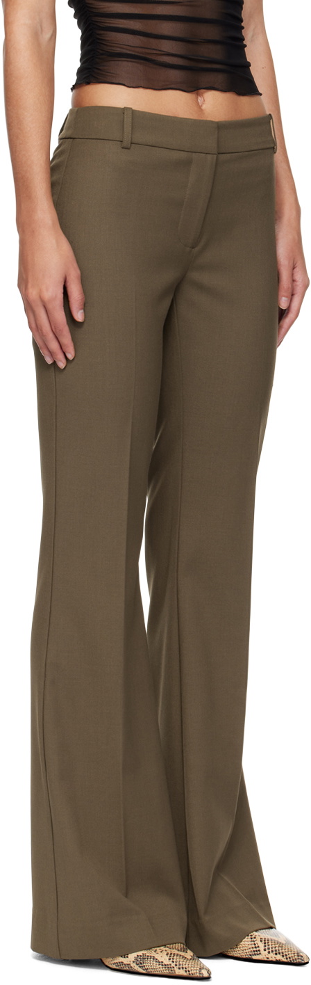 BEC + BRIDGE Khaki Teri Bootleg Trousers