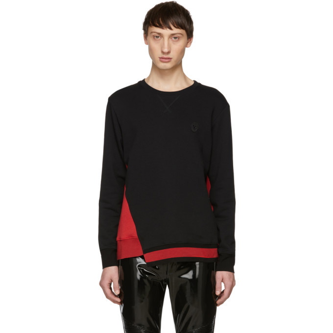 Photo: Alexander McQueen Black and Red Panelled Sweatshirt