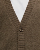 Edmmond Studios Brioche Cardigan Brown - Mens - Zippers & Cardigans