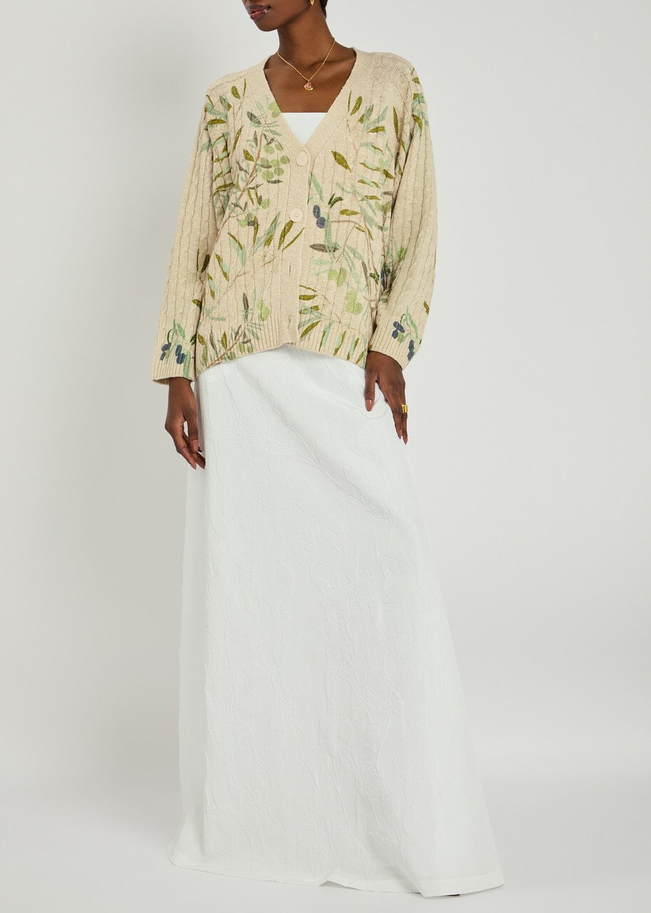 Bernadette Zuri Printed Knitted Cardigan Multi Print