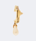 Saint Laurent Cassandre faux pearl clip-on earrings