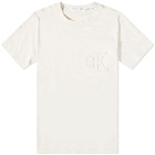 Calvin Klein Men's CK Chenille T-Shirt in Eggshell