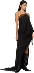 Ann Demeulemeester Black Lief Negligee Maxi Dress