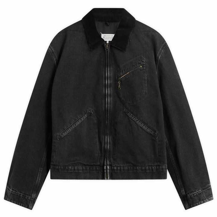 Photo: Maison Margiela Men's Washed Denim Jacket in Washed Black