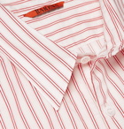 Barena - Slim-Fit Striped Cotton-Poplin Half-Placket Shirt - Men - Pink