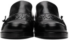 Stefan Cooke Black Polished Slip-On Loafers