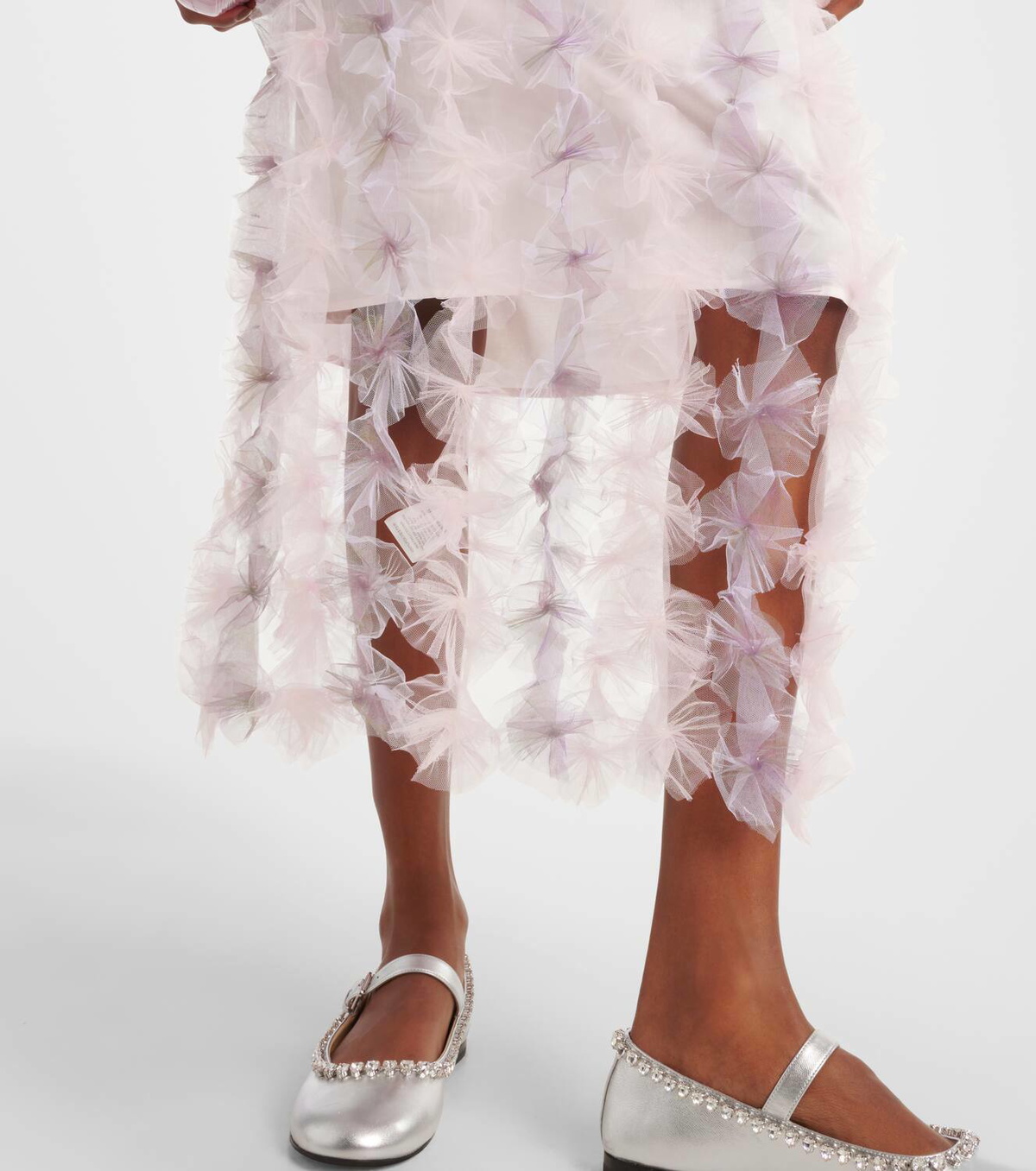 Susan Fang Fringed floral midi skirt