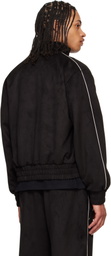 MISBHV Black Star Faux Suede Track Jacket