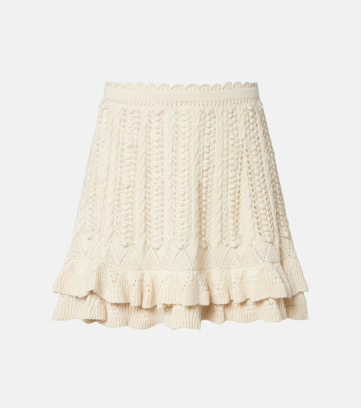 Marant Etoile Nelle cotton crochet miniskirt