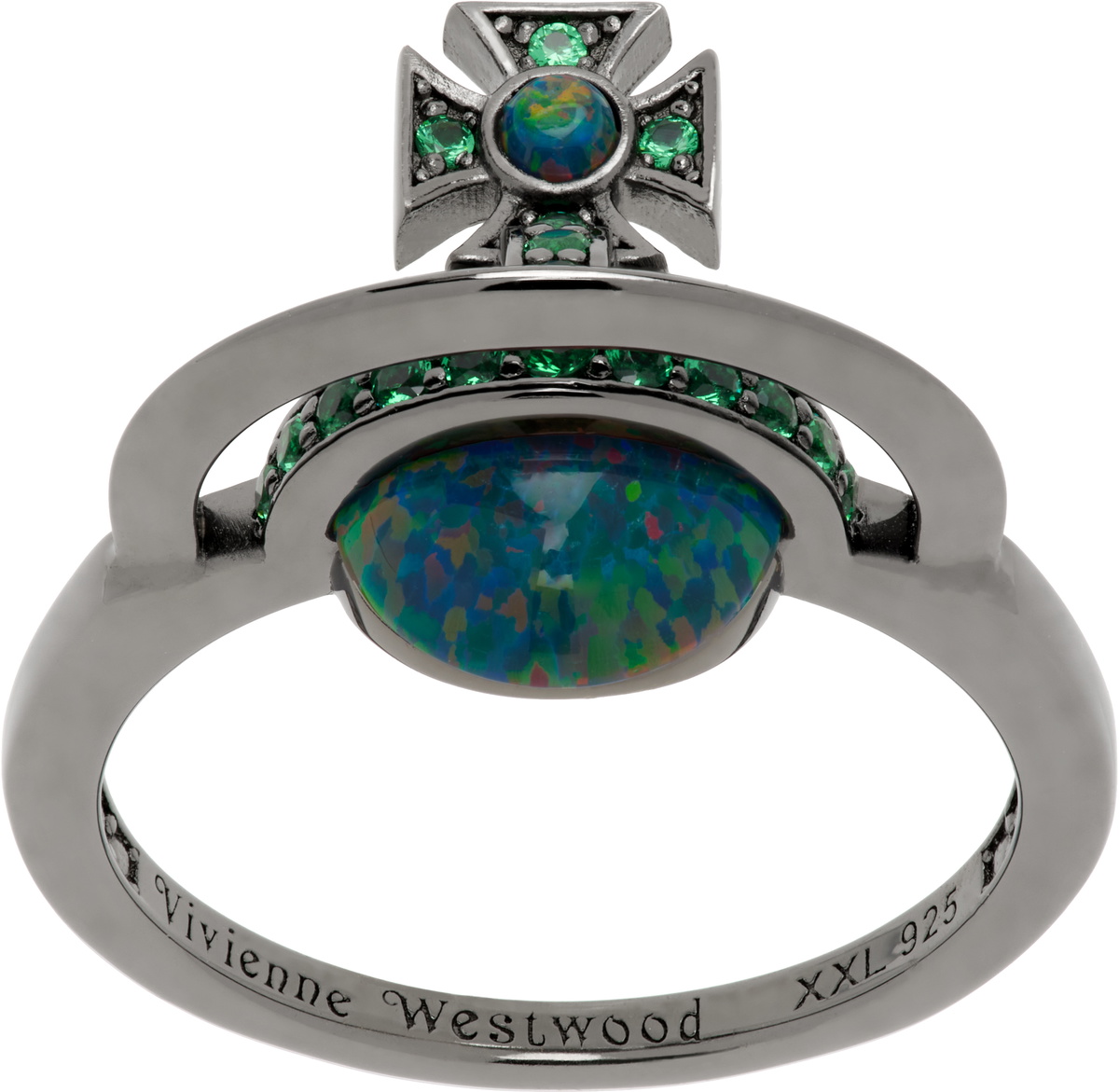 Vivienne Westwood Gunmetal Franca Ring Vivienne Westwood