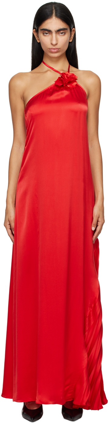 【関税込み】Kika Vargas SSENSE限定 レッド Ramya マキシドレス Kika Vargas SSENSE Exclusive Red Ramya Maxi Dress Kika Vargas