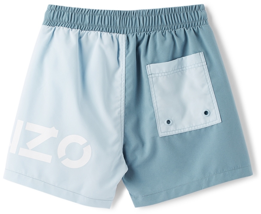 Kenzo Kids Blue Logo Swim Shorts Kenzo