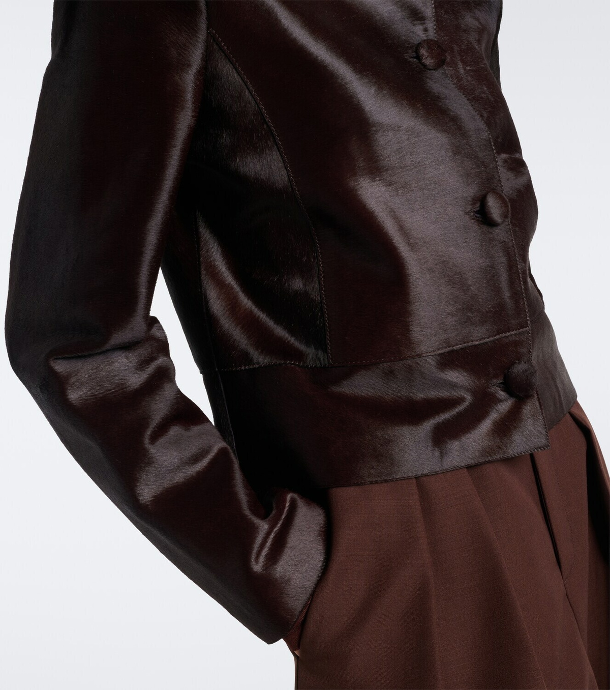Nour Hammour Hadley calf hair jacket