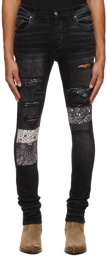 AMIRI Black Vintage Bandana Artpatch Jeans