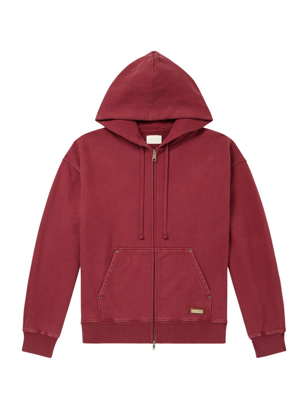 Photo: Aimé Leon Dore - Cotton-Jersey Zip-Up Hoodie - Red