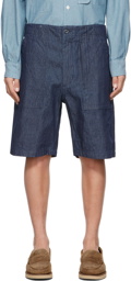 Engineered Garments Indigo Denim Fatigue Shorts