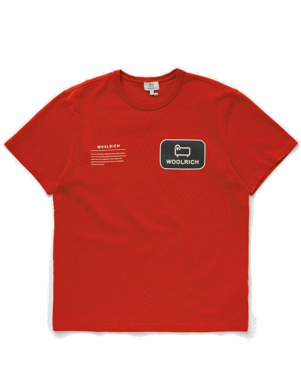 Photo: Woolrich Graphic Patch Tee Red - Mens - Shortsleeves