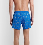 Hugo Boss - Slim-Fit Mid-Length Embroidered Swim Shorts - Blue