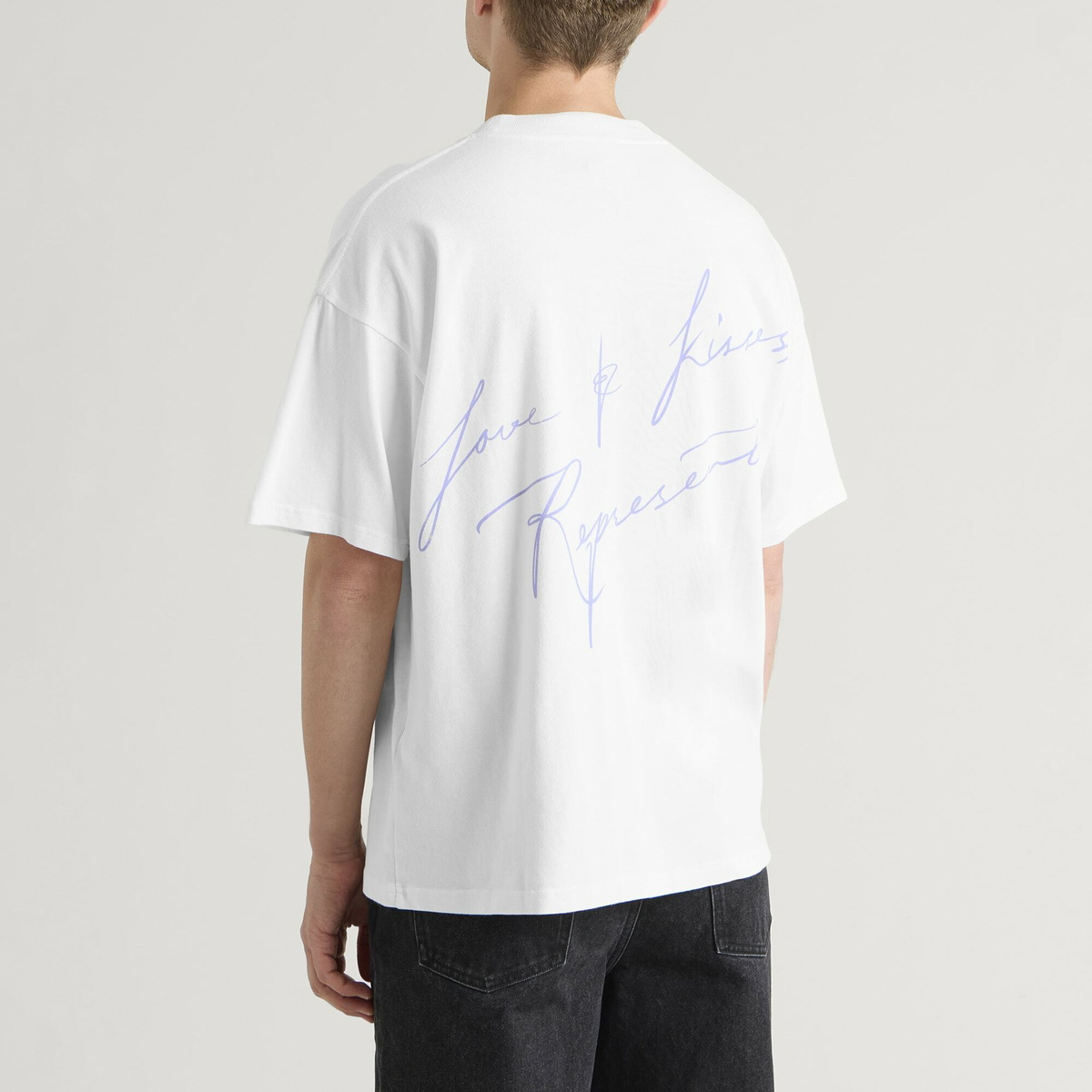 Represent Men's Love And Kisses Tshirt in Flat White
