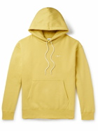 Nike - Logo-Embroidered Cotton-Blend Jersey Hoodie - Yellow