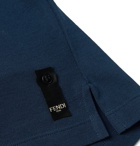 Fendi - Slim-Fit Logo-Embossed Cotton-Piqué Polo Shirt - Blue