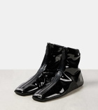 Alaïa Sneaker faux patent leather ankle boots
