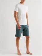 Sunspel - Lounge Cotton and Modal-Blend Jersey Drawstring Shorts - Blue