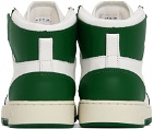 Axel Arigato White & Green Dice Hi Sneakers