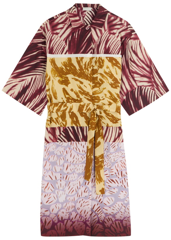 Photo: Dries Van Noten Doralia Printed Cotton Mini Shirt Dress Multicoloured 1