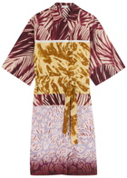 Dries Van Noten Doralia Printed Cotton Mini Shirt Dress Multicoloured 1