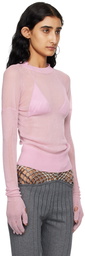 Isa Boulder SSENSE Exclusive Pink Jasmine Sweater & Bikini Top Set