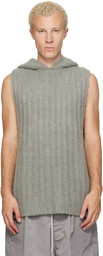 Rick Owens Gray Tower Hooded Tank Top