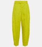 Stella McCartney - Pleated tapered linen-blend pants