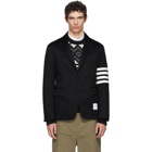 Thom Browne Navy Seamed Four Bar Unconstructed Blazer