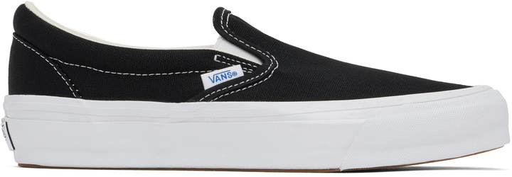 Photo: Vans Black LX Slip-On Reissue 98 Sneakers