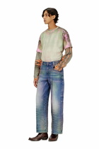 Diesel Relaxed Jeans High Waist 1982 D-Hakou, Colored, Button fly